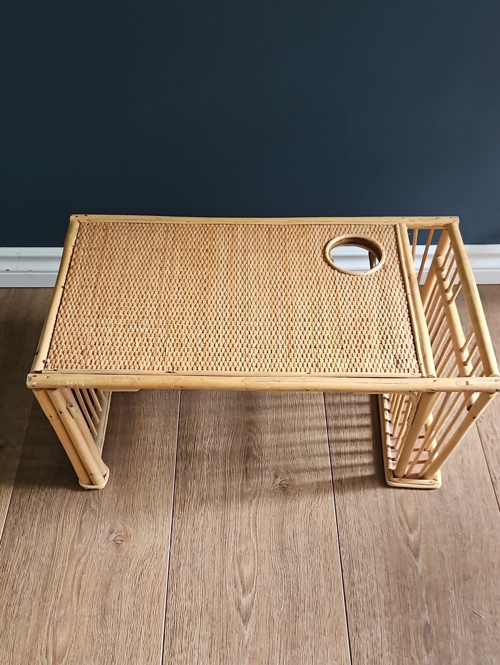 Vintage Bamboo Rattan Bed Tray Breakfast Tray